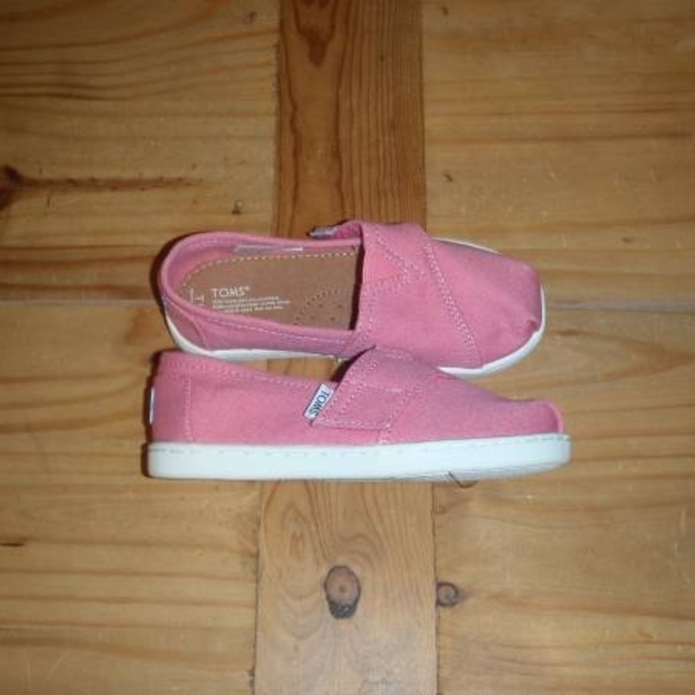 TOMS Kids Pink Slip-On Shoes